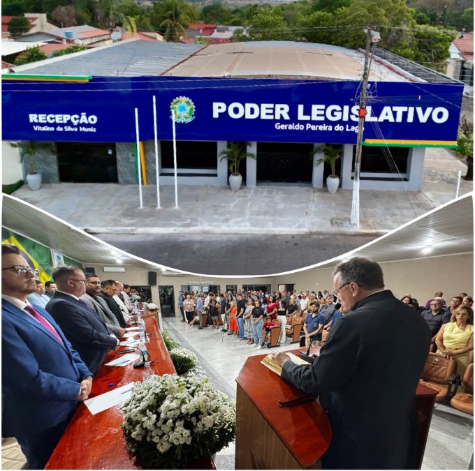 PRESIDENTE CARLINHOS E VEREADORES ENTREGAM REFORMA DA CÂMARA MUNICIPAL DE SANTA TEREZINHA