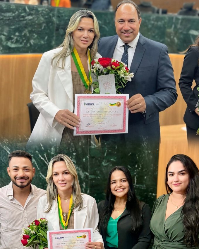 PRIMEIRA-DAMA DE CAMPOS VERDES RECEBE MAIOR HONRARIA FEMININA DA ALEGO