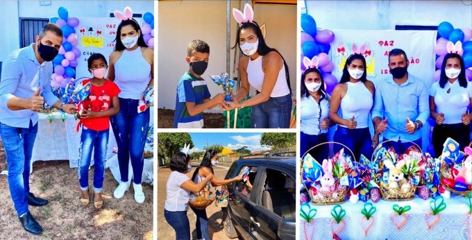 Uirapuru celebra PÃ¡scoa com entrega de ovos de chocolate Ã s crianÃ§as