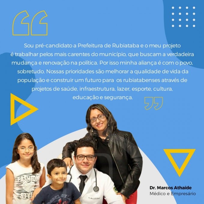 Dr. Marcos AthaÃ­de surge como nome para disputa Ã  Prefeitura de Rubiataba