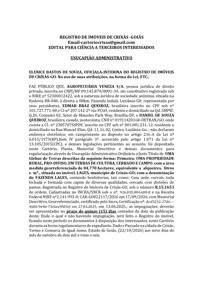 USUCAPIÃO ADMINISTRATIVO