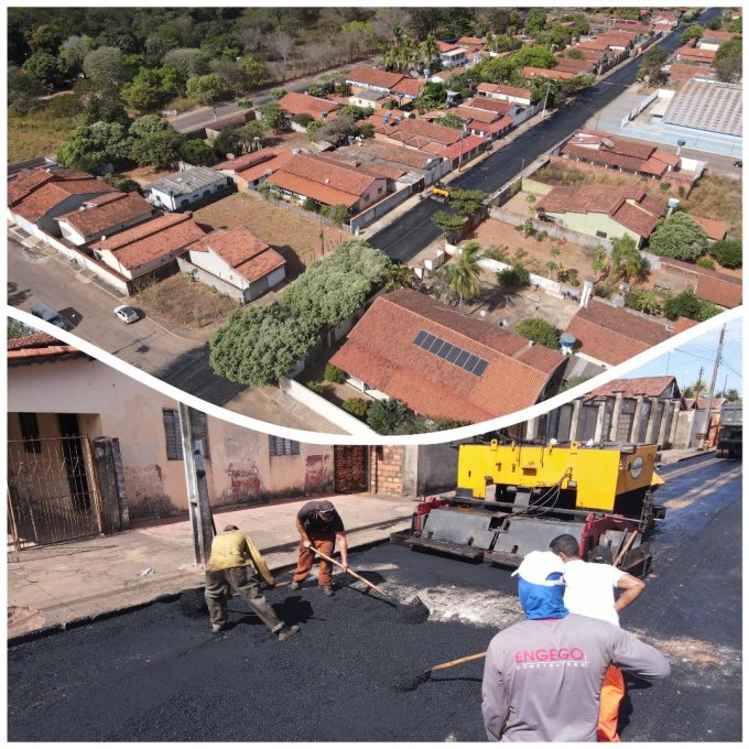 Prefeitura de Santa Terezinha e Governo de Goiás promovem recapeamento asfáltico no Setor São Paulo
