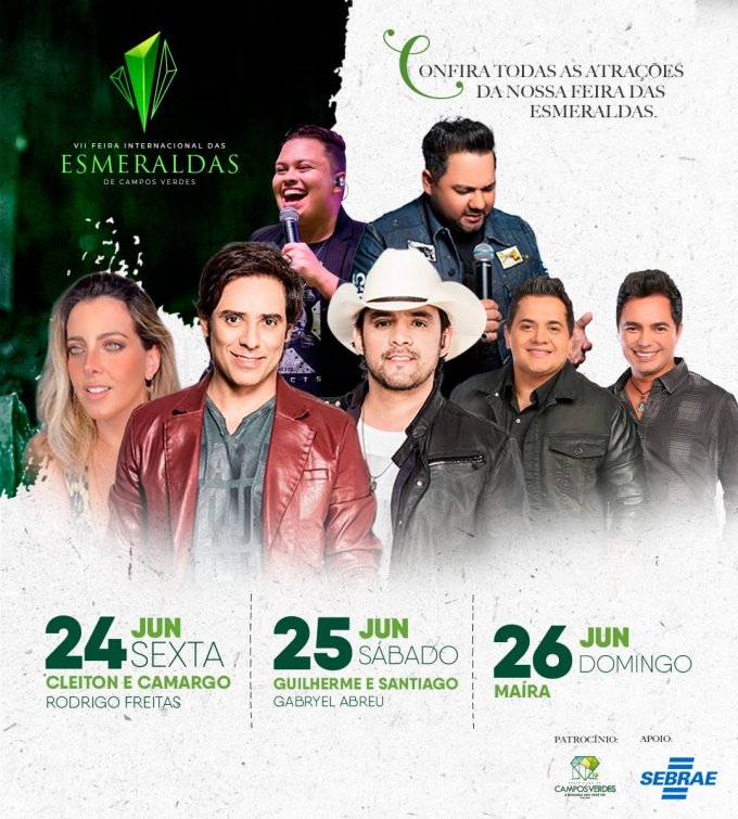Shows: grandes nomes da música nacional na VII Feira das Esmeraldas