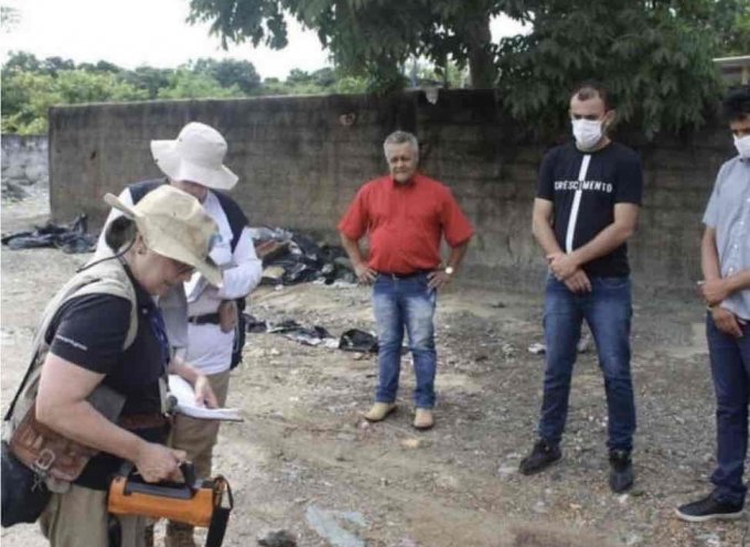 Em Campos Verdes, ServiÃ§o GeolÃ³gico do Brasil avalia amostras de rejeito da mineraÃ§Ã£o para aplicaÃ§Ã£o na Agricultura