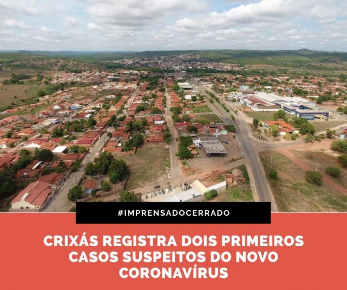 CrixÃ¡s registra dois primeiros casos suspeitos do novo coronavÃ­rus