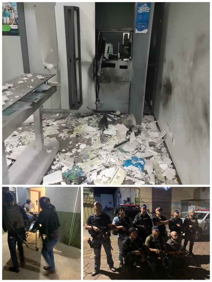 Em CrixÃ¡s, assalto a banco termina com 4 suspeitos mortos pela polÃ­cia