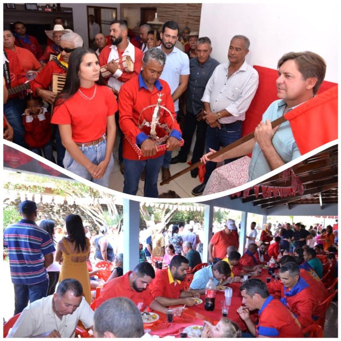 Folia do Divino Espírito Santo encanta Pilar de Goiás em visita à residência do ex-prefeito Vateco