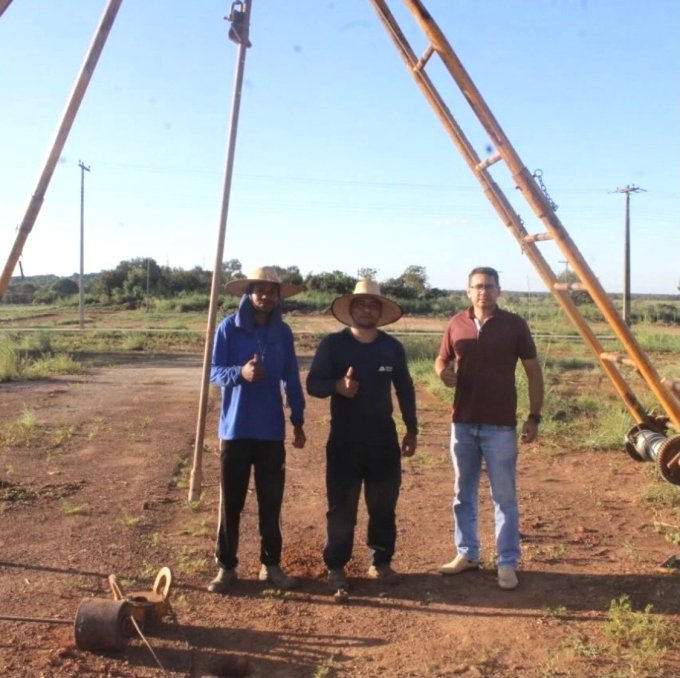 Sondagem faz análise de solo em terreno onde serão construídas 44 moradias populares em Campos Verdes