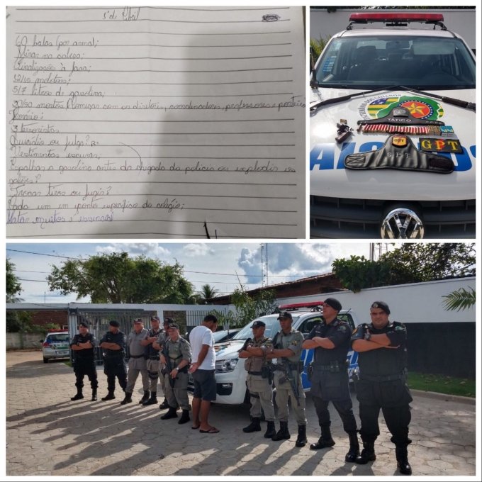 PM frustra plano de adolescente que articulava matanÃ§a de alunos e professores em escola de UruaÃ§u
