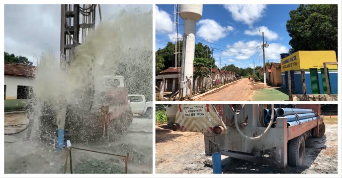 Em Santa Terezinha, prefeita Karla Cristina instala poÃ§o artesiano no Distrito de Boa Vista
