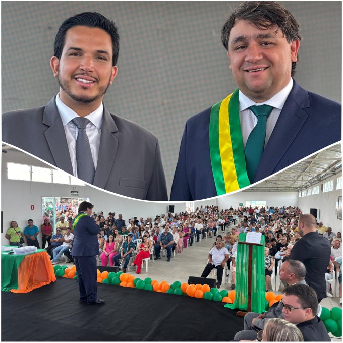 Rogério e Wingleson tomam posse para 1º mandato à frente da Prefeitura de Campos Verdes