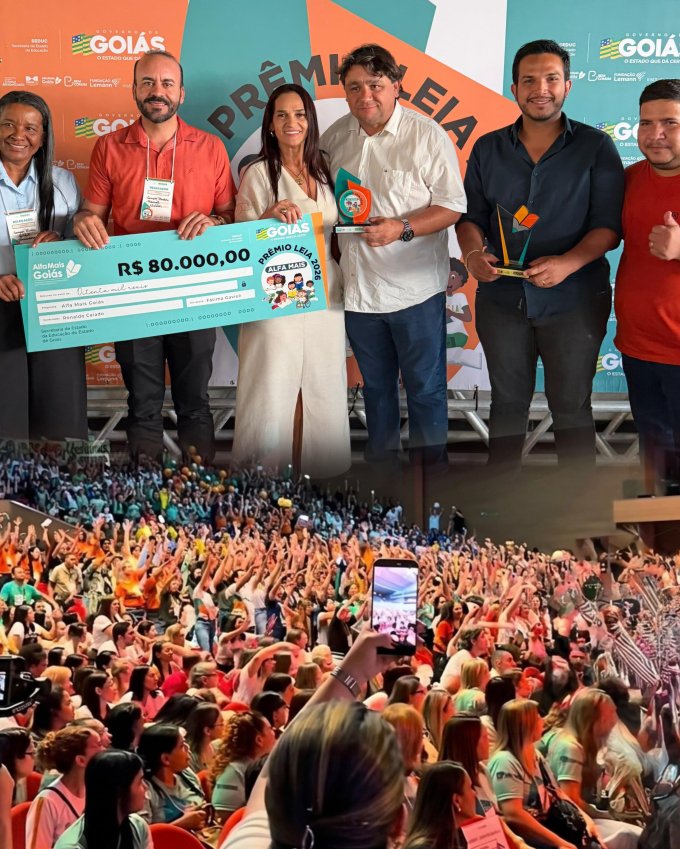 EDUCAÇÃO DE CAMPOS VERDES SE DESTACA NO ESTADO E GARANTE PRÊMIO DE R$ 80 MIL