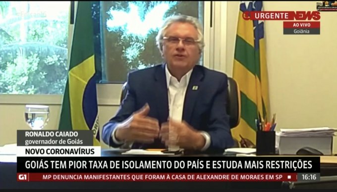 Caiado diz que hospital de Ãguas Lindas nÃ£o funciona por culpa de Bolsonaro