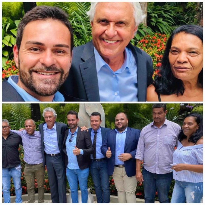 Vereadores de Santa Terezinha participam de reunião com governador Caiado