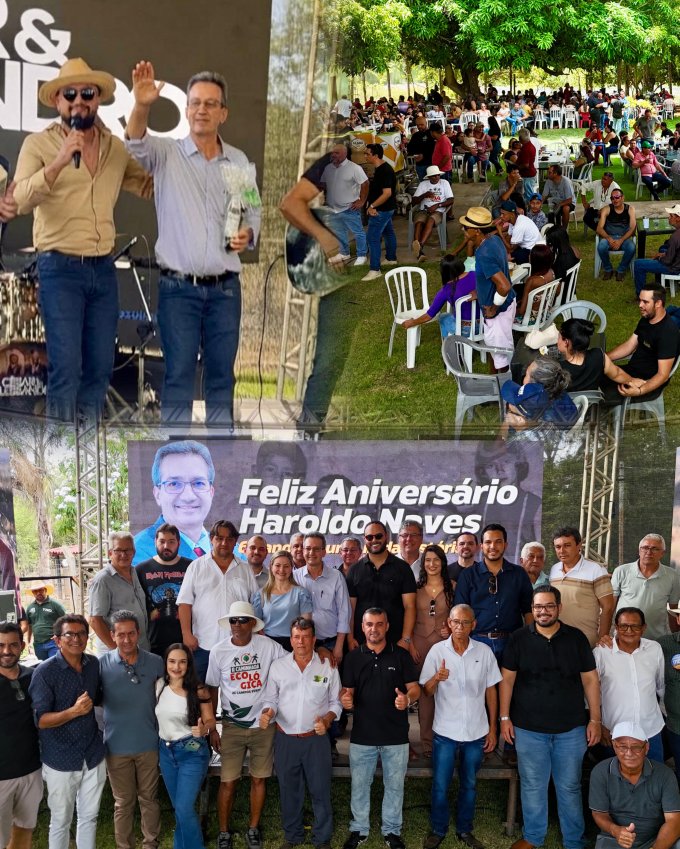 HAROLDO NAVES COMEMORA 60 ANOS EM GRANDE ESTILO, COM FESTA MARCADA POR MULTIDÃO E PRESENÇA DE LIDERANÇAS DE GOIÁS